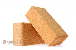 2 X Natural Cork Yoga Block Brick 70 mm